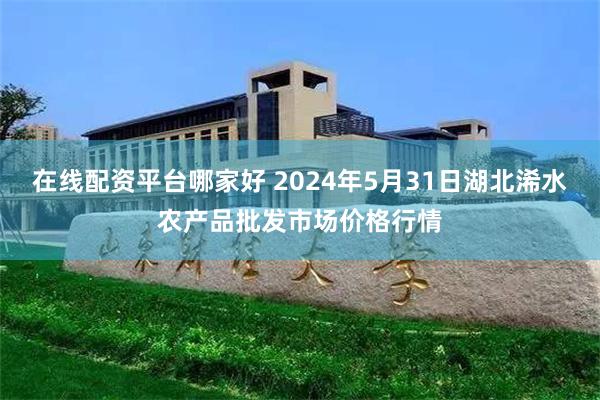 在线配资平台哪家好 2024年5月31日湖北浠水农产品批发市场价格行情