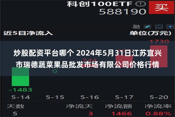 炒股配资平台哪个 2024年5月31日江苏宜兴市瑞德蔬菜果品批发市场有限公司价格行情