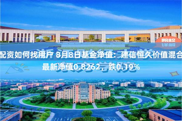 配资如何找用户 8月8日基金净值：建信恒久价值混合最新净值0.8262，跌0.19%