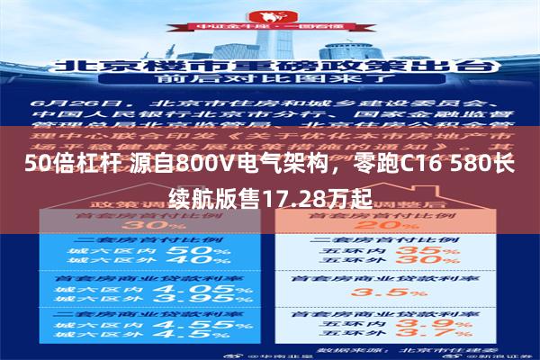 50倍杠杆 源自800V电气架构，零跑C16 580长续航版售17.28万起